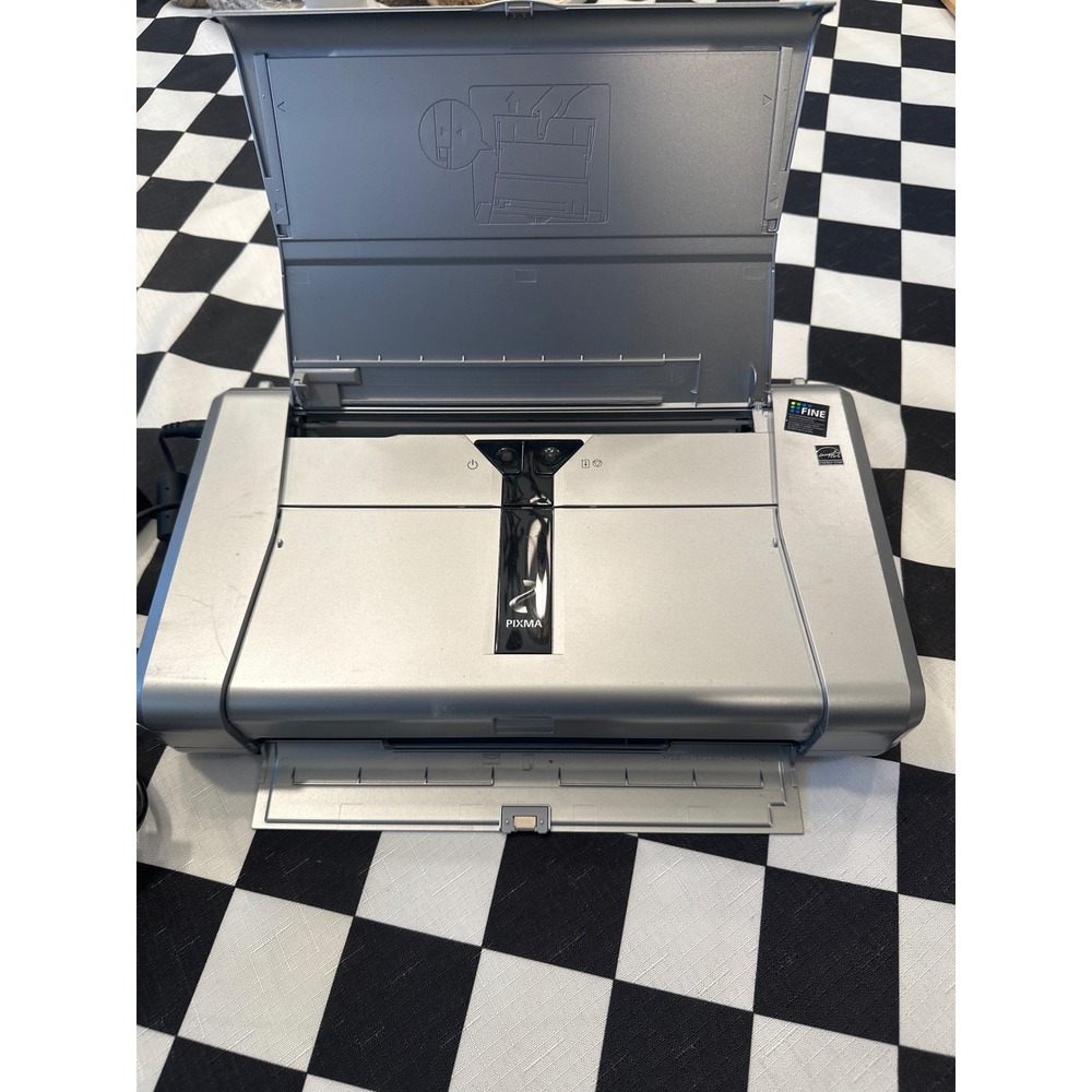 Canon PIXMA iP100 Mobile Inkjet Photo Printer Silver Portable w/ Power Cord read - Picture 5 of 6